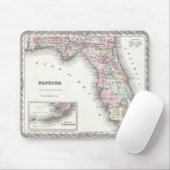 Colton Karte 1855 von Florida Mousepad (Mit Mouse)