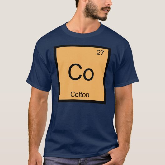 Colton Name Chemistry Element Periodische Tabelle T-Shirt (Vorderseite)