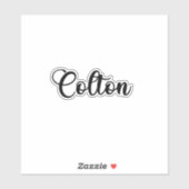 Colton Name - Handgeschriebene Kalligrafie Aufkleber (Blatt)