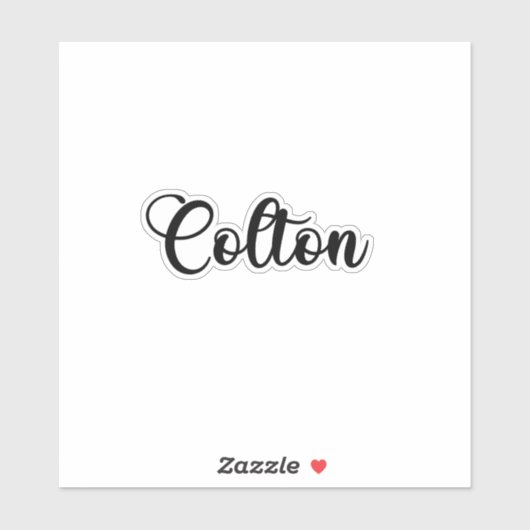 Colton Name - Handgeschriebene Kalligrafie Aufkleber (Blatt)