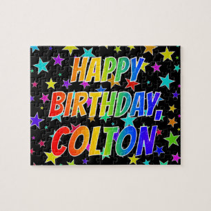 "COLTON" Vorname, Spaß "GLÜCKLICHER GEBURTSTAG" Puzzle
