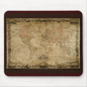 COLTONS Alte Weltkarte c1847 Mousepad (Vorne)