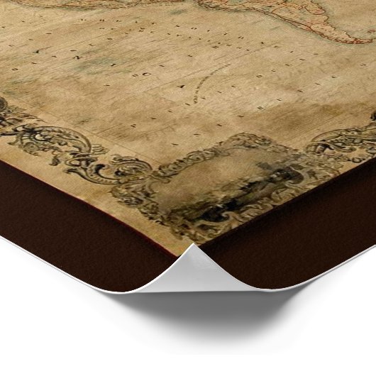 COLTONS Alte Weltkarte c1847 Poster (Ecke)