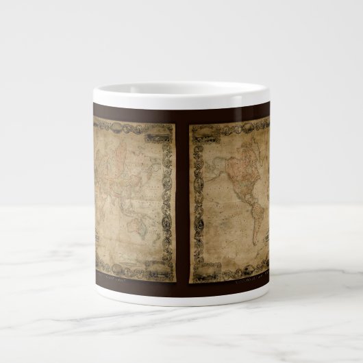 Coltons alte Weltkarte Jumbo-Soup-Mug Jumbo-Tasse (Vorderseite)