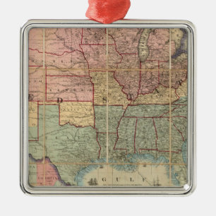 Coltons Eisenbahn und Militärkarte Silbernes Ornament