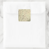 Coltons Fahrplan zum Rädern in den USA 2 Quadratischer Aufkleber (Tasche)