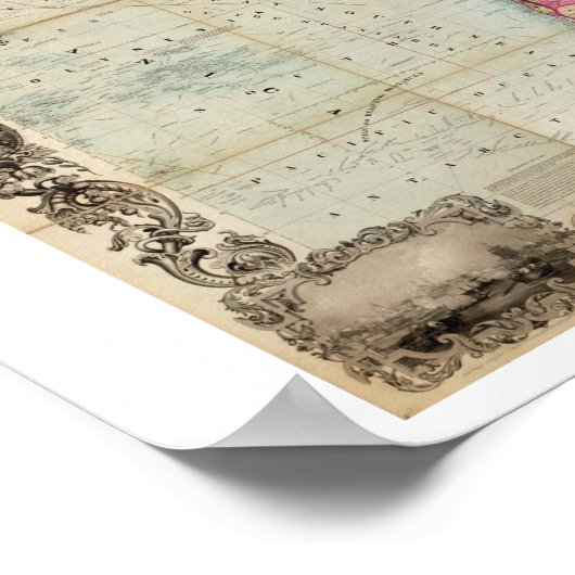 Coltons Illustrierte Karte der kleinen Welt Poster (Ecke)