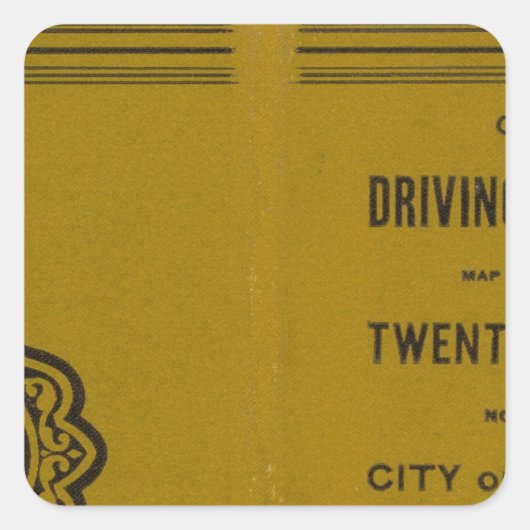 Colton's Karte für das Führen und Rädern der USA 3 Quadratischer Aufkleber (Vorderseite)