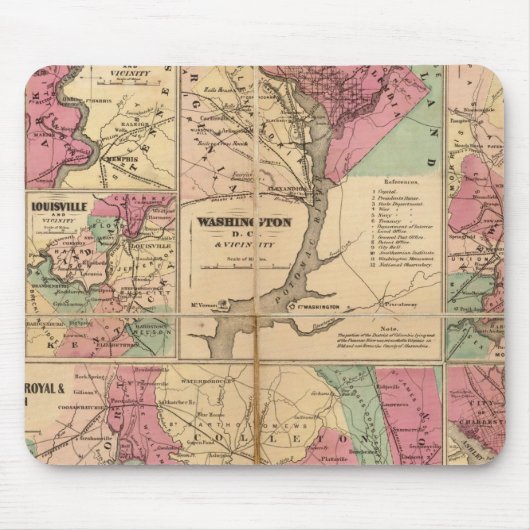 Coltons Pläne der US-Häfen Mousepad (Vorne)