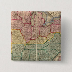 Colton's Railroad and Landkreis Map, Vereinigte St Button