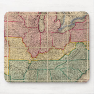 Colton's Railroad and Landkreis Map, Vereinigte St Mousepad