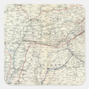 Coltons US-Abschnitt Quadratischer Aufkleber