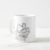 Coltrane - Jazz Saxofonist Kaffeetasse (Vorderseite Links)