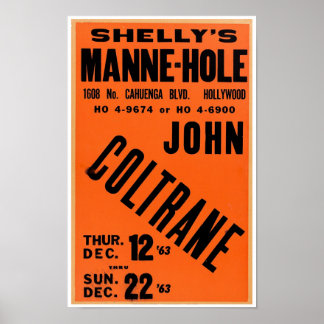 Coltrane Live Jazz Vintage Plakat