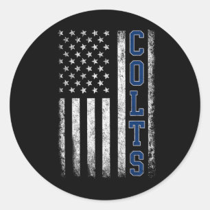 Colts Vintage Retro Männer Frauen Junge Mädchen Runder Aufkleber