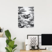Colugo Air Glide Suspension Kunst Poster (Heimbüro)