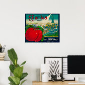 Columbia Apple Crate LabelYakima, WA Poster (Heimbüro)
