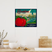 Columbia Apple Crate LabelYakima, WA Poster (Küche)