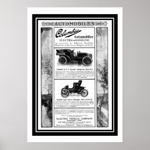 Columbia-Automobilplakat 1903 Werbung Poster