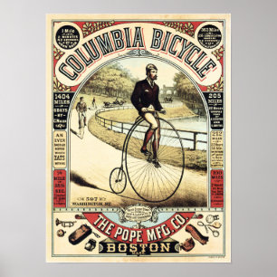 COLUMBIA BICYCLE American Vintag Cycle Poster