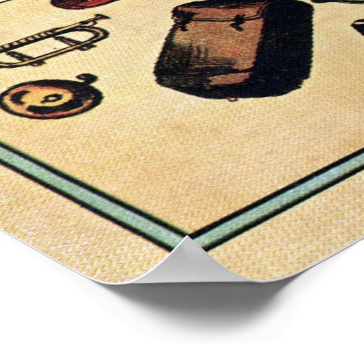 COLUMBIA BICYCLE c. 1890 Poster (Ecke)