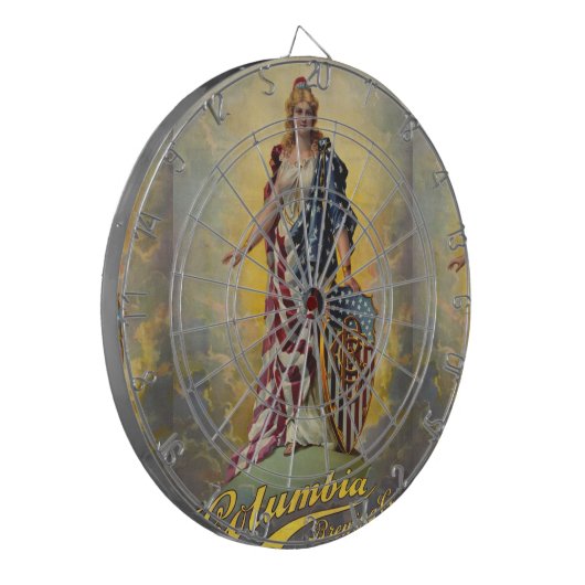 Columbia Brewing Co. Poster Dartscheibe (Vorderseite Links)