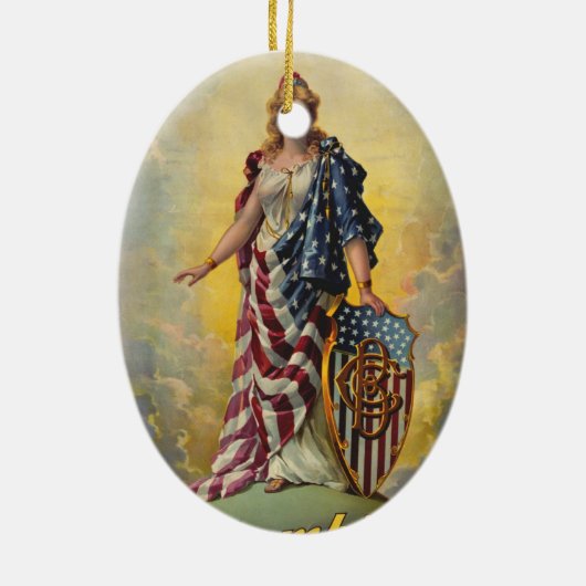 Columbia Brewing Co. Poster Keramik Ornament (Hinten)