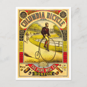 Columbia-Fahrrad Vintage-Werbung Postkarte