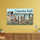 Columbia Falls, Montana - Große Buchstabenszenen Leinwanddruck (Insitu (Wohnzimmer))