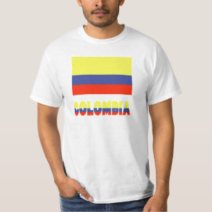 Columbia Flagge und Name T-Shirt