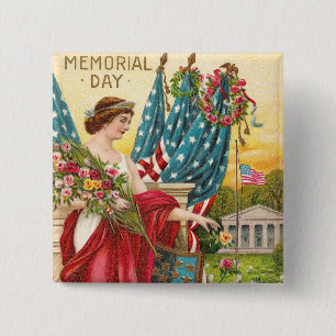 Columbia gedenkt dem Memorial Day Vintage Button