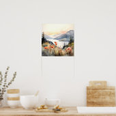Columbia Gorge Painting Art Print Poster (Küche)