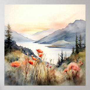 Columbia Gorge Painting Art Print Poster
