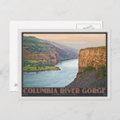 Columbia Gorge - Rowena Plateau B Postkarte (Vorne/Hinten)