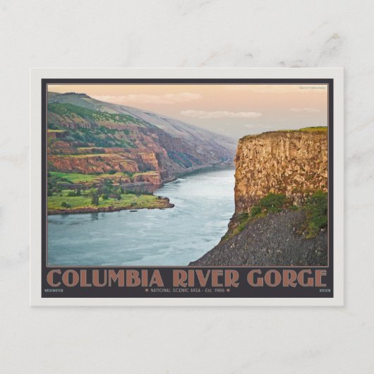Columbia Gorge - Rowena Plateau B Postkarte (Vorderseite)