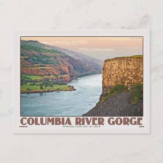 Columbia Gorge - Rowena Plateau W.jpg Postkarte (Vorderseite)