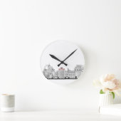 Columbia Heights Wall Clock Runde Wanduhr (Zuhause)