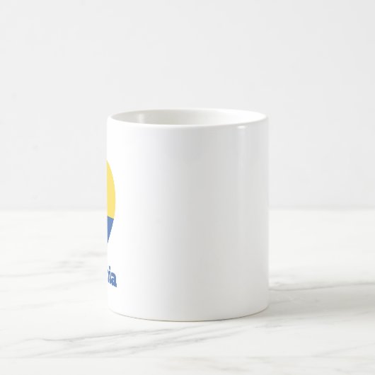 Columbia-Herzenflagge Kaffeetasse (Mittel)