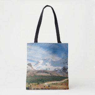 Columbia Icefield-Panorama mit schneebedeckter Ber Tasche