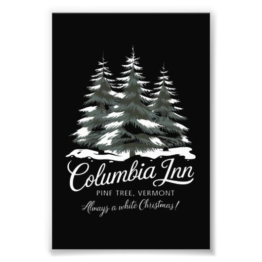 Columbia Inn Pine Tree Vermont A White Christmas Fotodruck (Vorne)