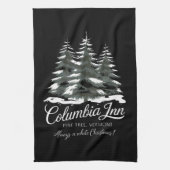 Columbia Inn Pine Tree Vermont A White Christmas Geschirrtuch (Vertikal)