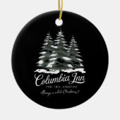 Columbia Inn Pine Tree Vermont A White Christmas Keramik Ornament (Vorne)