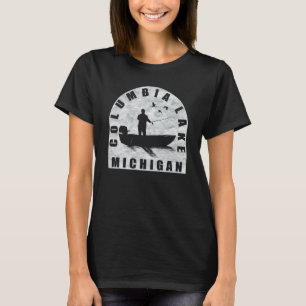 Columbia Lake Angeln Michigan T-Shirt