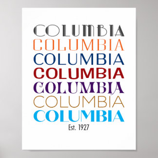 Columbia-Logo, Jahrzehnte (Mattdruck) Poster