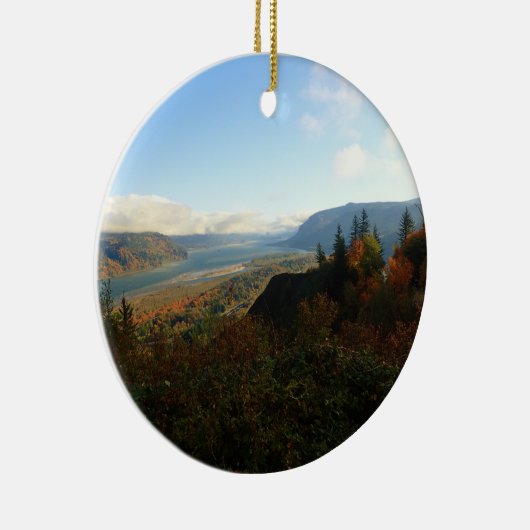 Columbia River Gorge im Herbst Keramik Ornament (Rechts)