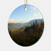 Columbia River Gorge im Herbst Keramik Ornament (Links)