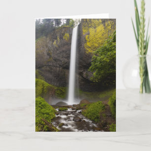 Columbia River Gorge Latourell Falls Greeting Card Dankeskarte