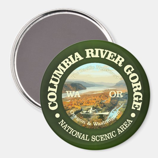 Columbia River Gorge NSA Magnet (Vorderseite/Rückseite)