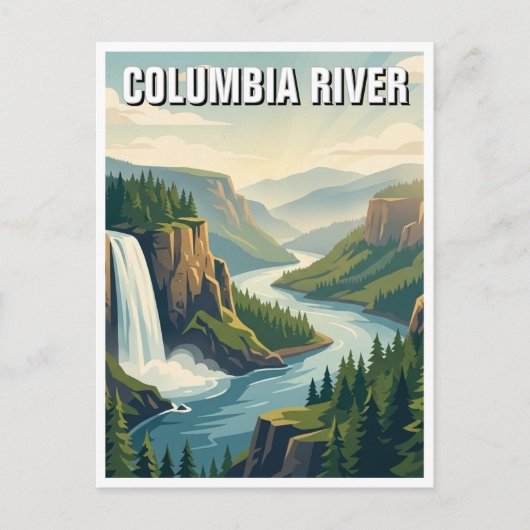 Columbia River Gorge Oregon wird zu: Schlucht des Postkarte (Vorderseite)