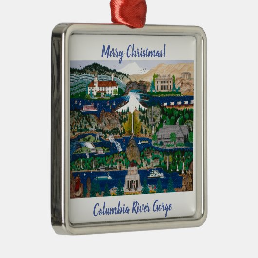 Columbia River Gorge Ornament Aus Metall (Rechts)